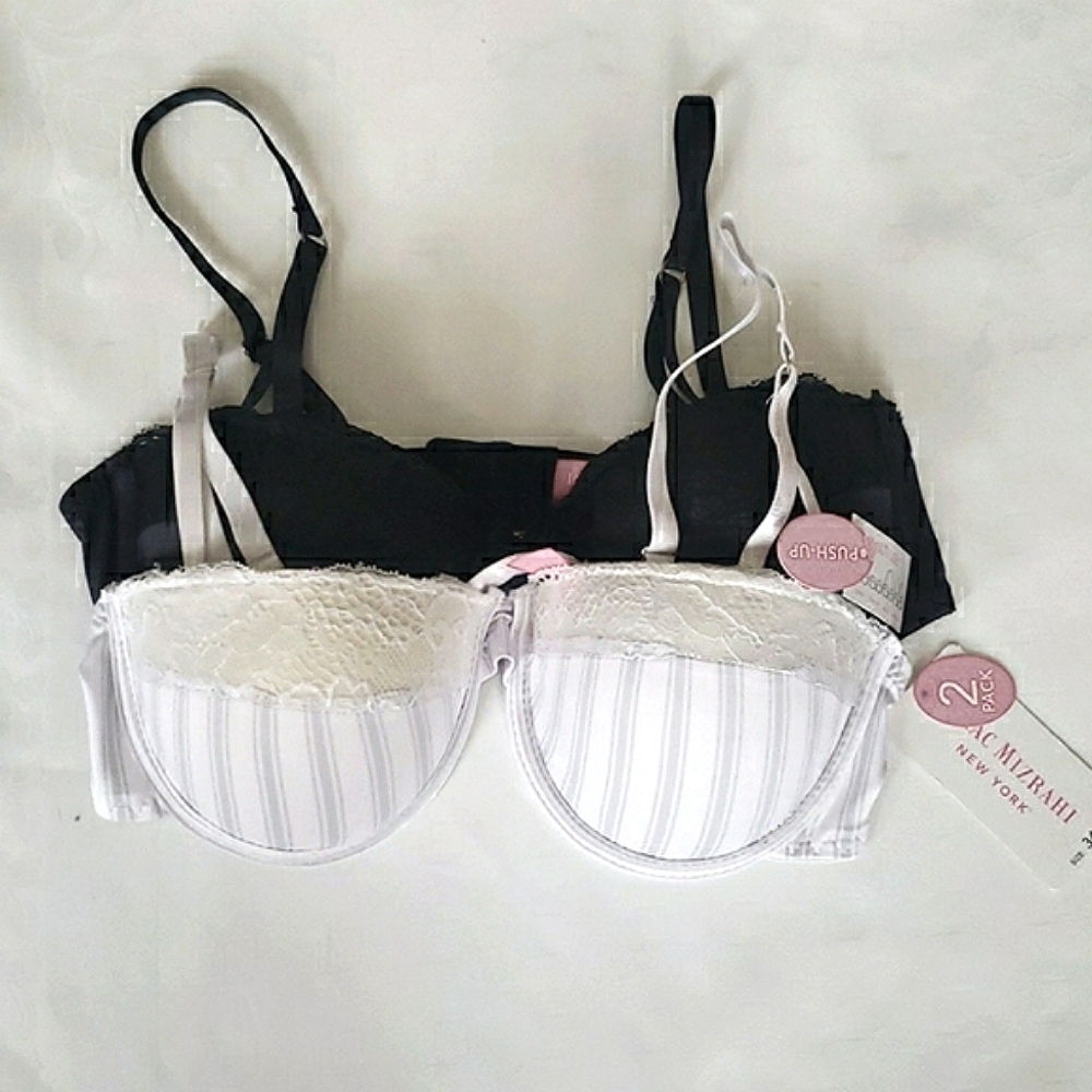 New Isaac Mizrahi 2-pack Multi-use Straps Bra Size 34C